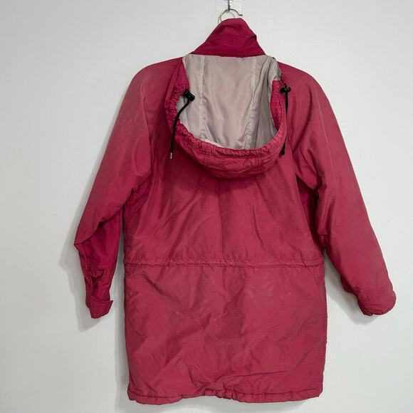 Woolrich Women's Maroon Red Chore Barn Winter Coat Full Zip Jacket Size Small - Picture 4 of 7